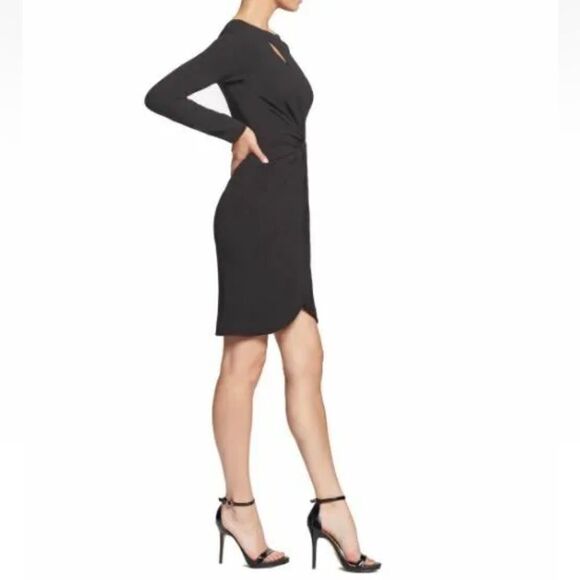 DRESS THE POPULATION Coby Crepe Twist-Front Cocktail Dress Size XS - Picture 4 of 13